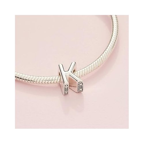  Pandora Letter Alphabet Charm - Compatible Moments Bracelets - Jewelry for Women - Gift for Women in Your Life - Made with Sterling Silver, With Gift Box