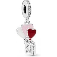 PANDORA Heart Balloons, Mixed Enamel & Clear CZ