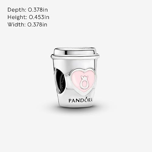  Pandora Jewelry Take a Break Coffee Cup Charm - Compatible Moments - Sterling Silver Charm - Comes with Gift Box