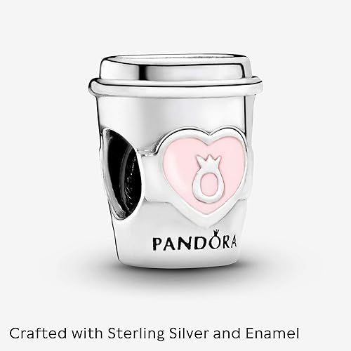  Pandora Jewelry Take a Break Coffee Cup Charm - Compatible Moments - Sterling Silver Charm - Comes with Gift Box