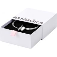 Pandora Moments Heart T-Bar Closure Snake Chain Bracelet - Charm Bracelet for Women - Compatible Moments Charms - With Gift Box