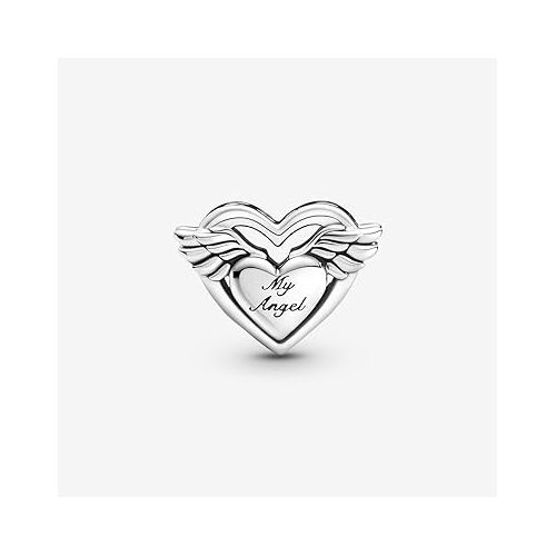  Pandora Angel Wings & Mom Charm - Compatible Moments Bracelets - Jewelry for Women - Mother's Day Gift - Made with Sterling Silver - With Gift Box