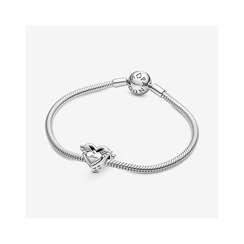  Pandora Angel Wings & Mom Charm - Compatible Moments Bracelets - Jewelry for Women - Mother's Day Gift - Made with Sterling Silver - With Gift Box