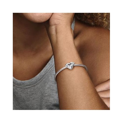  Pandora Angel Wings & Mom Charm - Compatible Moments Bracelets - Jewelry for Women - Mother's Day Gift - Made with Sterling Silver - With Gift Box