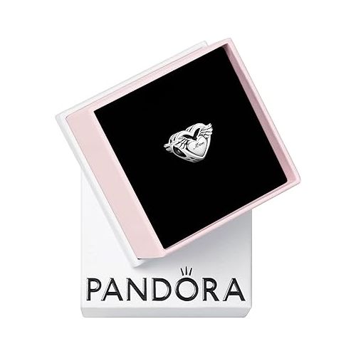  Pandora Angel Wings & Mom Charm - Compatible Moments Bracelets - Jewelry for Women - Mother's Day Gift - Made with Sterling Silver - With Gift Box