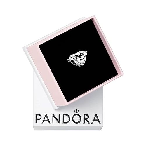  Pandora Angel Wings & Mom Charm - Compatible Moments Bracelets - Jewelry for Women - Gift for Women - Made with Sterling Silver, With Gift Box