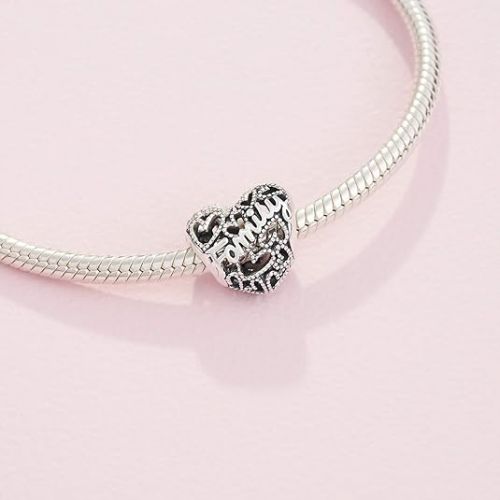  Pandora Family Heart Charm - Compatible Moments Bracelets - Jewelry for Women - Gift for Women in Your Life - Made with Sterling Silver