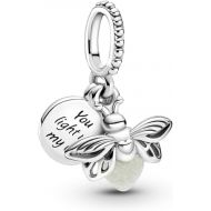 Pandora Glow-in-the-Dark Firefly Dangle Charm - Compatible Moments Bracelets - Jewelry for Women - Gift for Women - Made with Sterling Silver