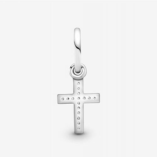  Pandora Jewelry Sparkling Cross Dangle - Compatible Moments - Sterling Silver Charm with Cubic Zirconia - Comes with Gift Box