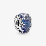 Pandora Galaxy Blue & Star Murano Charm Bracelet Charm Moments Bracelets - Stunning Women's Jewelry - Gift for Women - Made with Sterling Silver