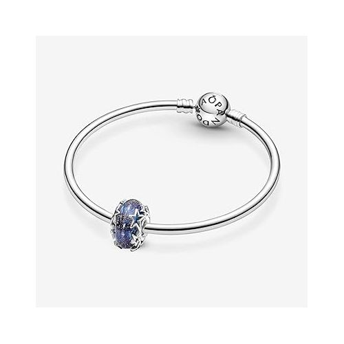  PANDORA Galaxy Blue & Star Murano Charm - PANDORA Bracelet Charm for PANDORA Moments Bracelets - Stunning Women's Jewelry - Gift for Women - Made with Sterling Silver, With Gift Box