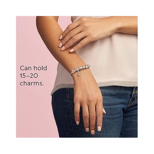  Pandora Moments Heart Clasp Snake Chain Bracelet - Charm Bracelet - Compatible Moments Charms - Comes with Gift Box