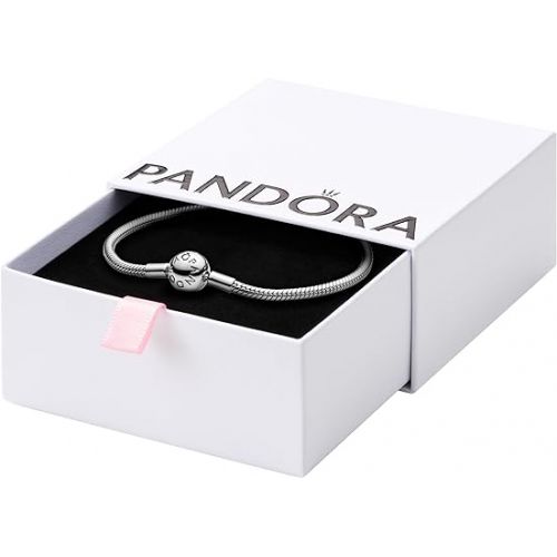  Pandora Moments Snake Chain Bracelet - Compatible Moments Charms - Charm Bracelet for Women - Gift for Her, With Gift Box