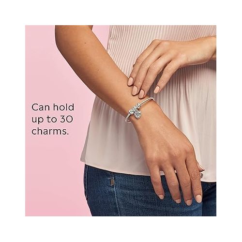  Pandora Moments Snake Chain Bracelet - Compatible Moments Charms - Charm Bracelet for Women - Gift for Her, With Gift Box