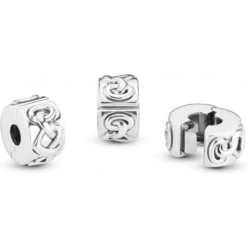 Pandora Knotted Hearts Clip Charm - Compatible Moments Bracelets - Jewelry for Women - Gift for Women in Your Life - Made with Sterling Silver, No Gift Box