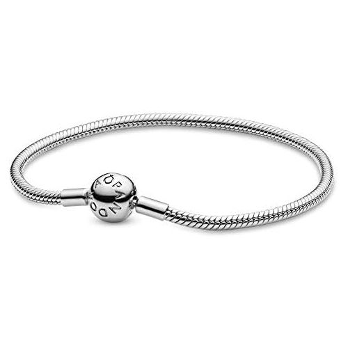  Pandora, Womens Bracelet with Barrel Clasp, Smooth 925 Silver, 590728, Silver