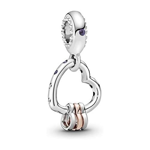  Pandora Moments Heart Highlights Womens Charm Pendant 925 Sterling Silver 23 mm