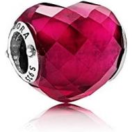 Pandora Moments Fuchsia Heart Charm Crystal Sterling Silver 796563NFR