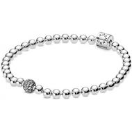 Pandora Bracelet for Women, Beads & Pave 598342CZ, Silver