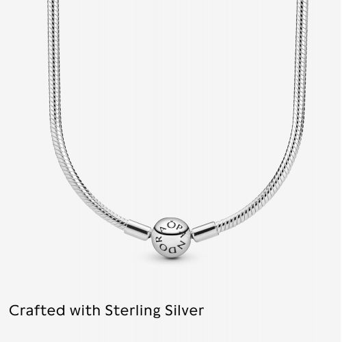  Pandora 590742HV-45 Womens Snake Link Necklace Sterling Silver