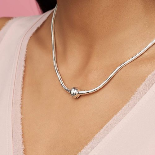  Pandora 590742HV-45 Womens Snake Link Necklace Sterling Silver