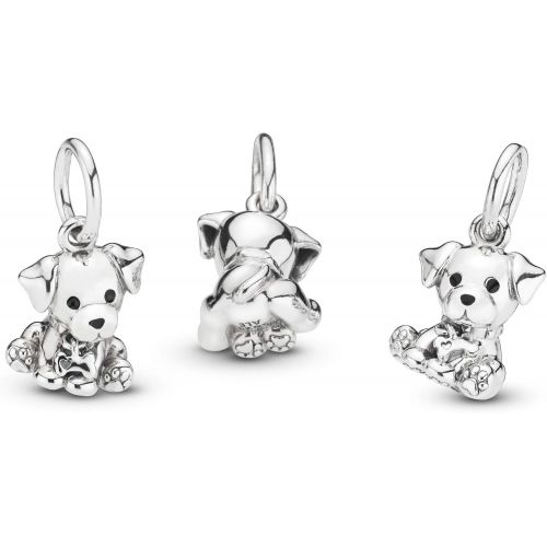  Pandora Womens Moments Labrador Puppy Charm Pendant Sterling Silver Enamel 798009EN16