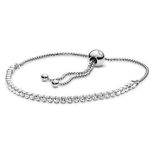  Pandora Womens Sparkling Slide Tennis Bracelet Sterling Silver Cubic Zirconia 590524CZ-1