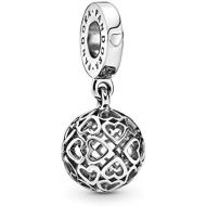 Pandora Moments Harmonious Hearts Womens Bead Charm 925 Sterling Silver 25 mm