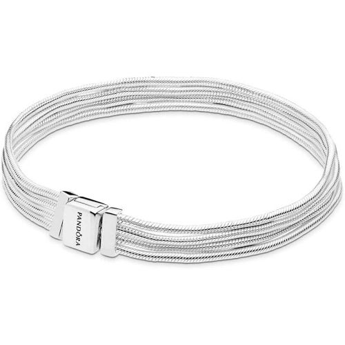  Pandora 597943 Reflexions Silver Bracelet Snake Chain, Silver