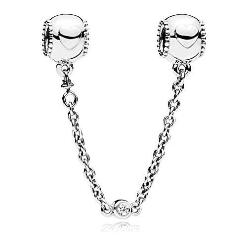  Pandora Womens Embossed Hearts 796457CZ, Silver, Silver