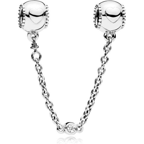  Pandora Womens Embossed Hearts 796457CZ, Silver, Silver