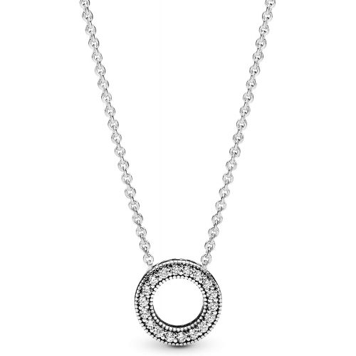  Pandora 397436CZ-45 Womens Necklace Sterling Silver Cubic Zirconia