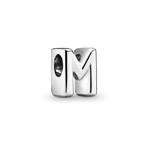  Pandora Womens Moments Letter M Alphabet Charm Sterling Silver 797467