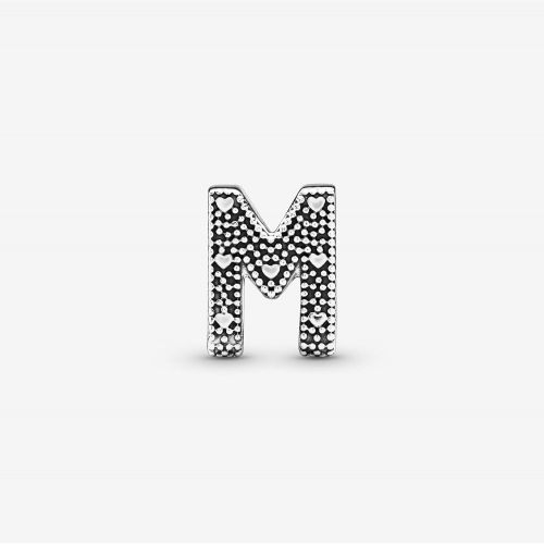  Pandora Womens Moments Letter M Alphabet Charm Sterling Silver 797467