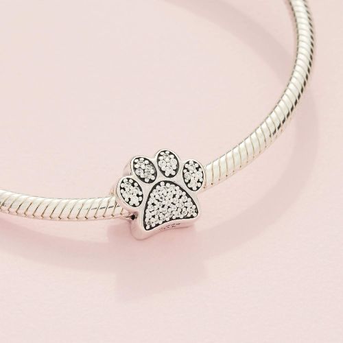  Genuine Pandora Charm 791714 CZ Pave Paw Paw