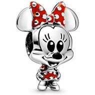 Pandora 798880C02 Disney Minnie Mouse Polka Dot Dress and Bow Charm, Multi-Colour, 1.76 cm