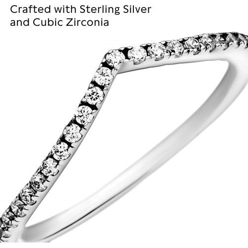  Pandora 196316CZ Womens Ring Sparkling Desire, Silver