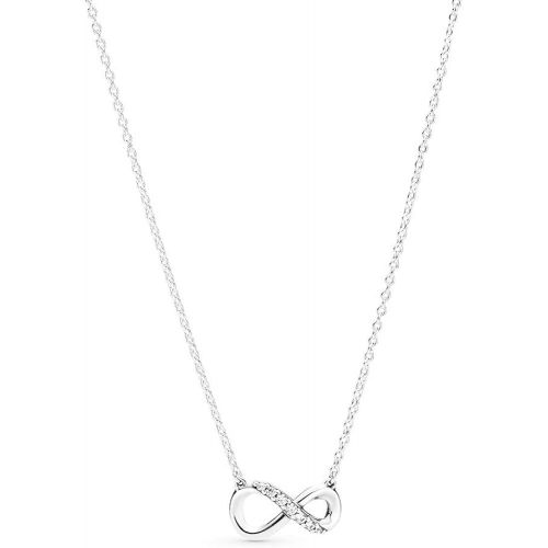  Pandora 398821C01-50 Sparkling Infinity Necklace Sterling Silver Cubic Zirconia 4.3 mm x 7 mm x 14 mm