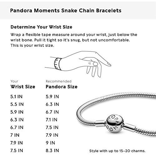  Pandora, Womens Bracelet with Barrel Clasp, Smooth 925 Silver, 590728, Silver