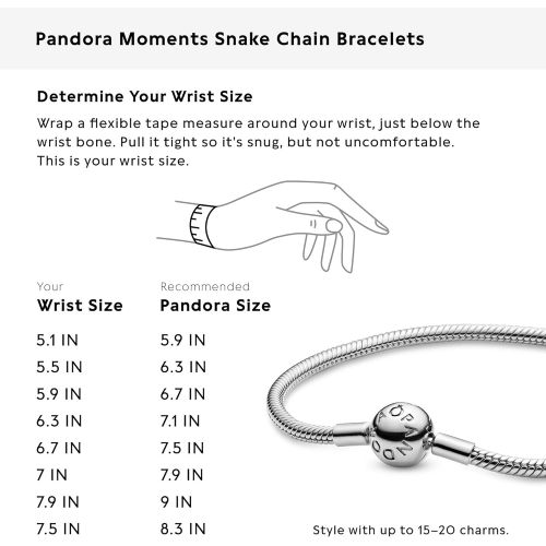  Pandora, Womens Bracelet with Barrel Clasp, Smooth 925 Silver, 590728, Silver