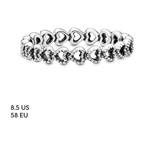  Pandora 190980 Heart Ring Made Of 925 Sterling Silver, Silver, Silver