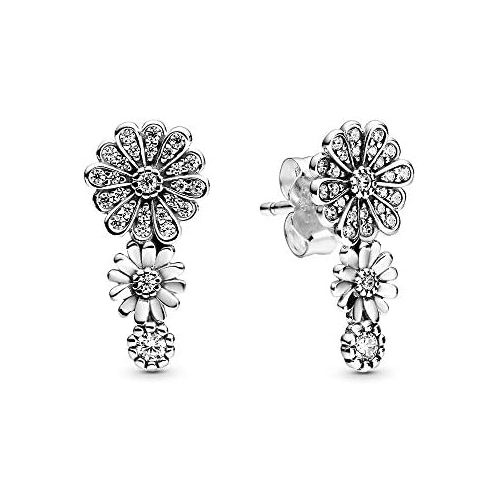  Pandora Sparkling Daisy Trio Stud Earrings 298876C01 Silver 1.6 cm