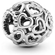 Pandora Moments All Over Heart Charm Sterling Silver 790964