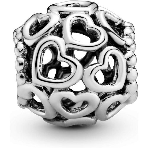  Pandora Moments All Over Heart Charm Sterling Silver 790964