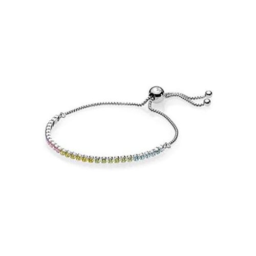  PANDORA Armband Multi-colour Sparkling Strand Bracelet Silber Zirkonia bunt 590524PCZMX-23 cm