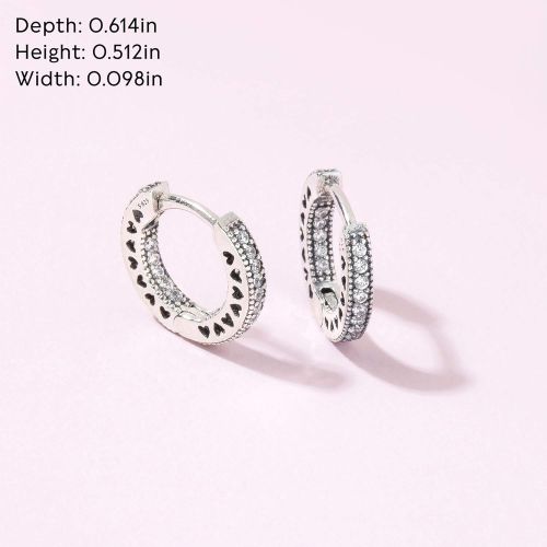  Pandora Infinity Heart Creole Earrings 296317CZ