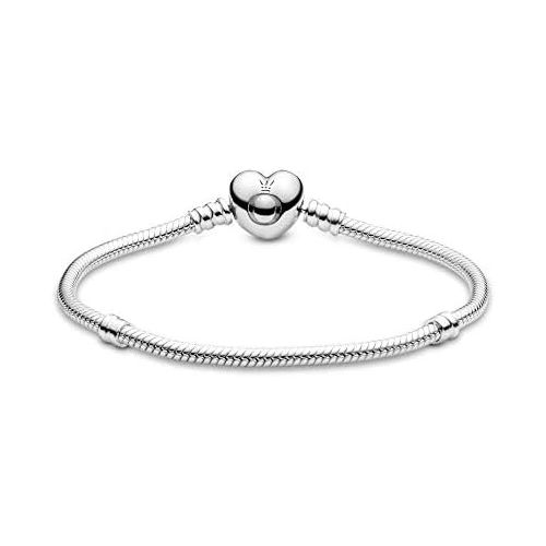  Pandora 925 Silver Heart Clasp Bracelet 590719, Silver, Silver