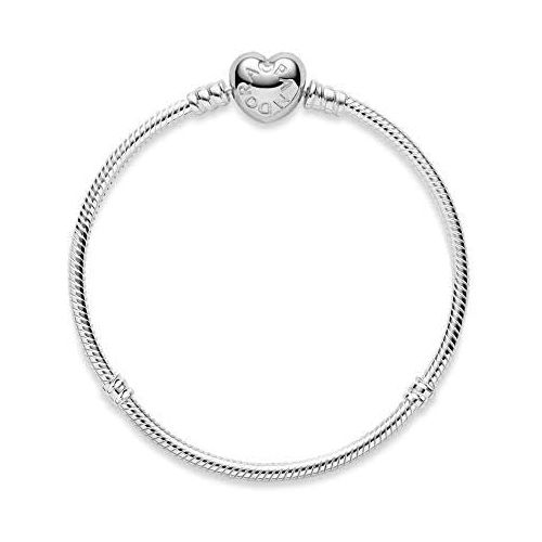  Pandora 925 Silver Heart Clasp Bracelet 590719, Silver, Silver