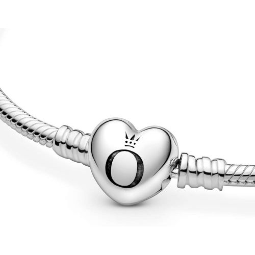  Pandora 925 Silver Heart Clasp Bracelet 590719, Silver, Silver