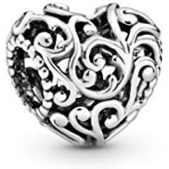 Pandora Womens Moments Royal Open Heart Charm Sterling Silver 797672